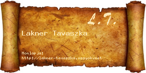 Lakner Tavaszka névjegykártya